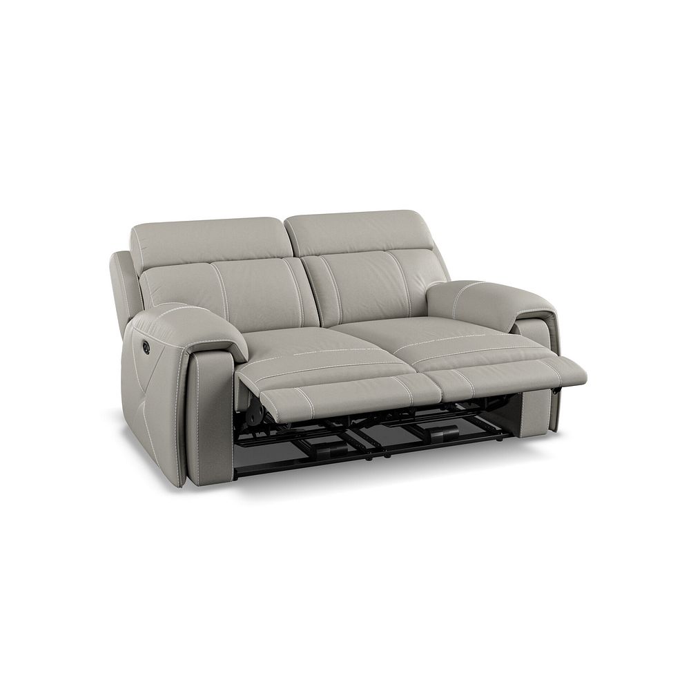 Leo 2 Seater Recliner Sofa in Taupe Leather Thumbnail 2