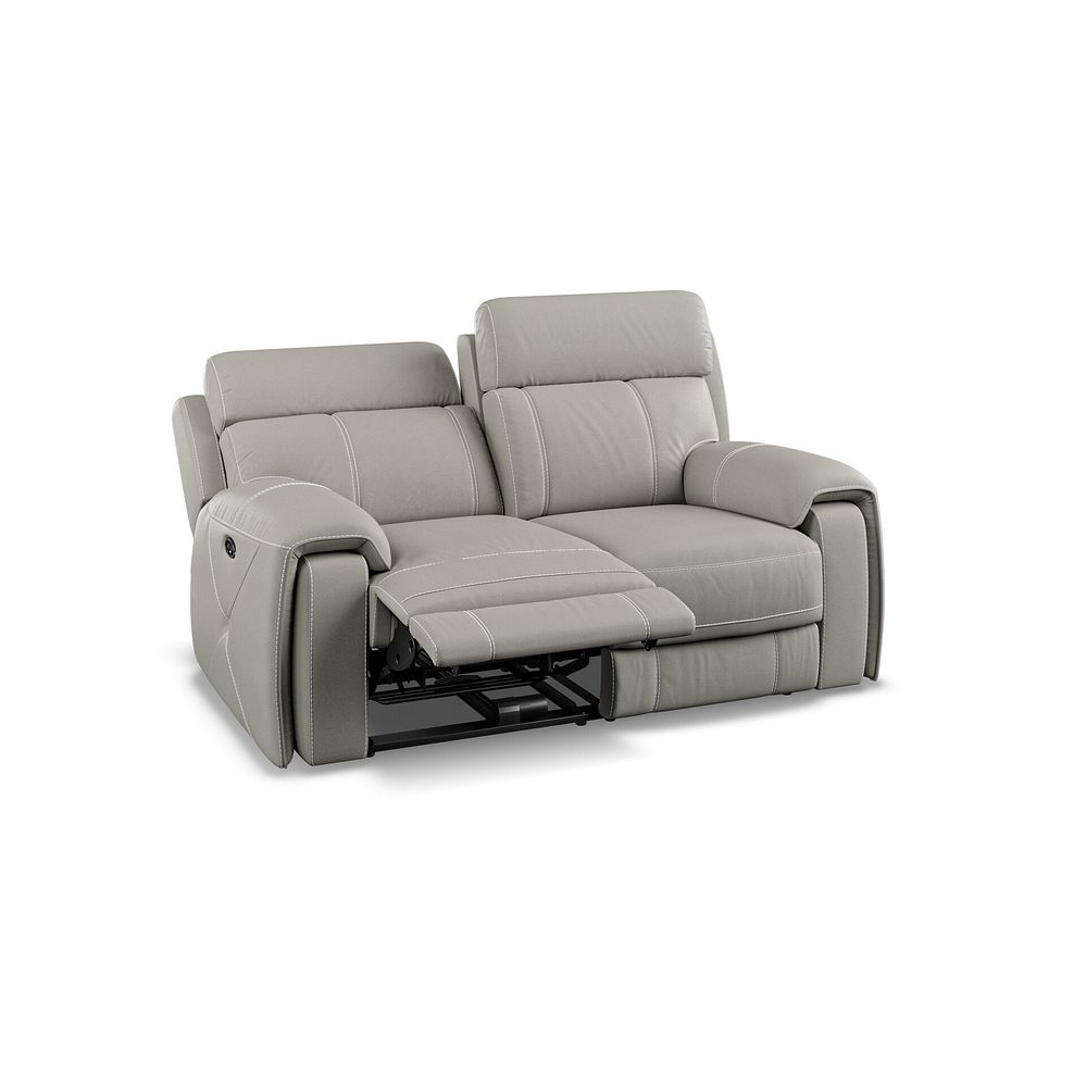 Leo 2 Seater Recliner Sofa in Taupe Leather Thumbnail 4