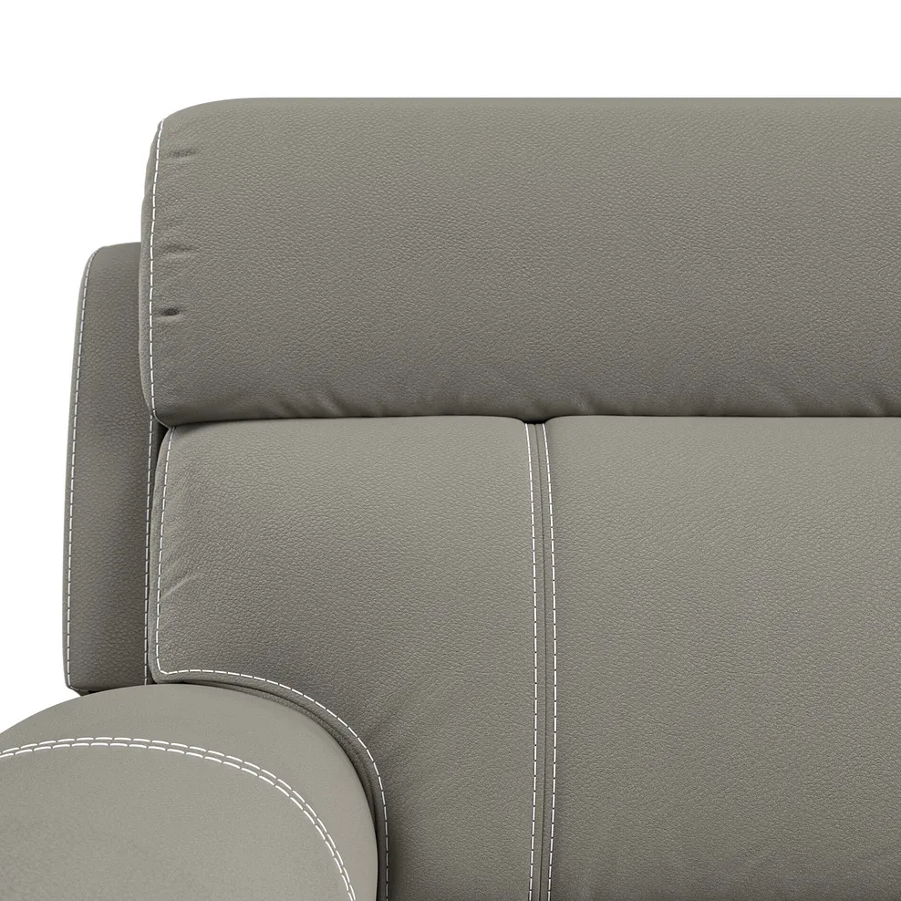 Leo 2 Seater Recliner Sofa in Taupe Leather 12