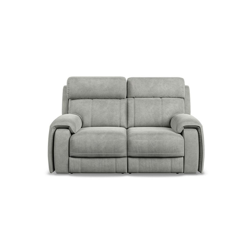 Leo 2 Seater Recliner Sofa with Adjustable Headrests in Billy Joe Dove Grey Fabric 6