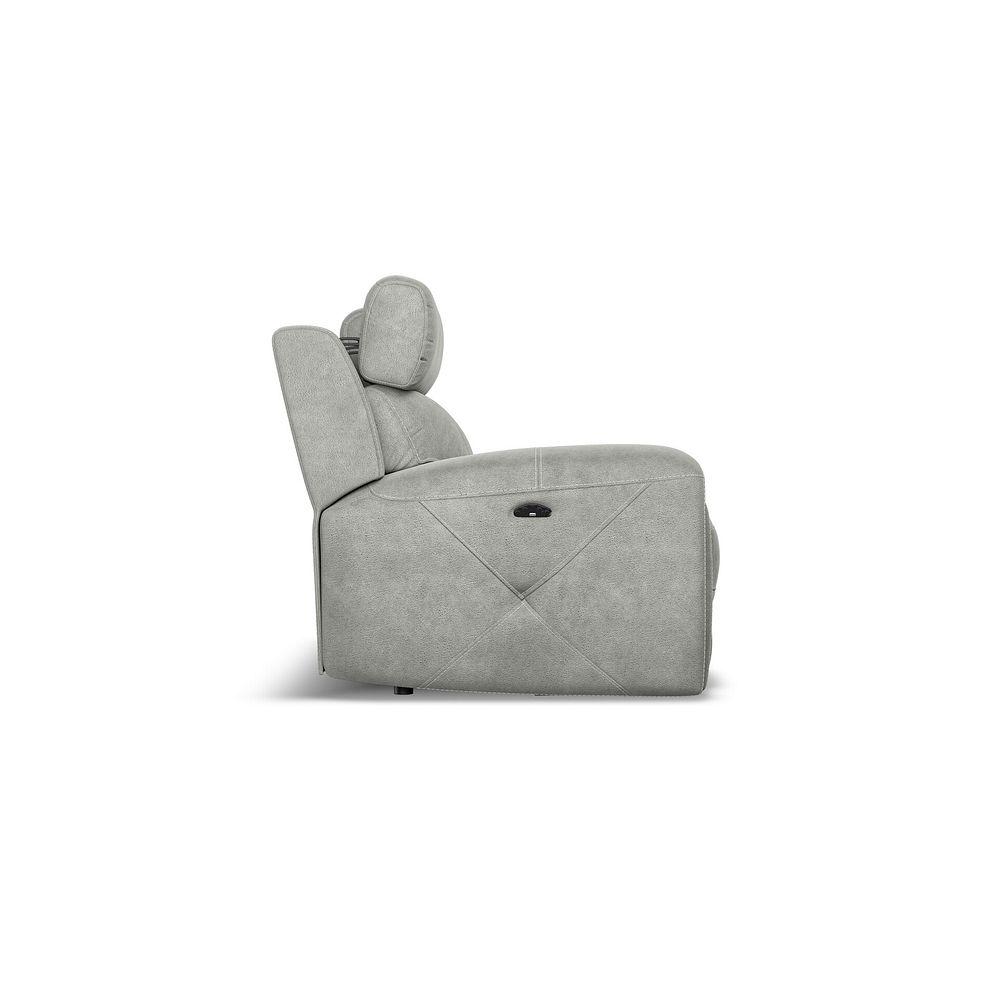Leo 2 Seater Recliner Sofa with Adjustable Headrests in Billy Joe Dove Grey Fabric 7