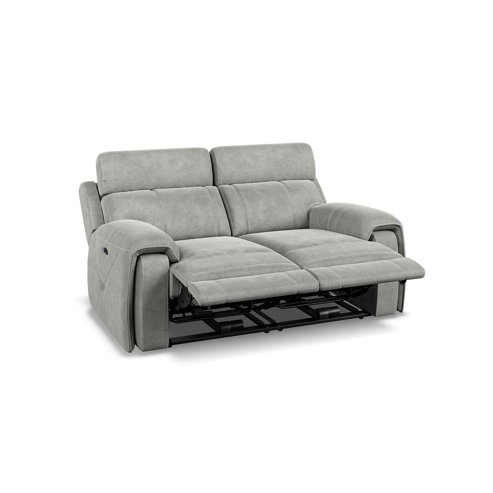 Leo 2 Seater Recliner Sofa with Adjustable Headrests in Billy Joe Dove Grey Fabric 3