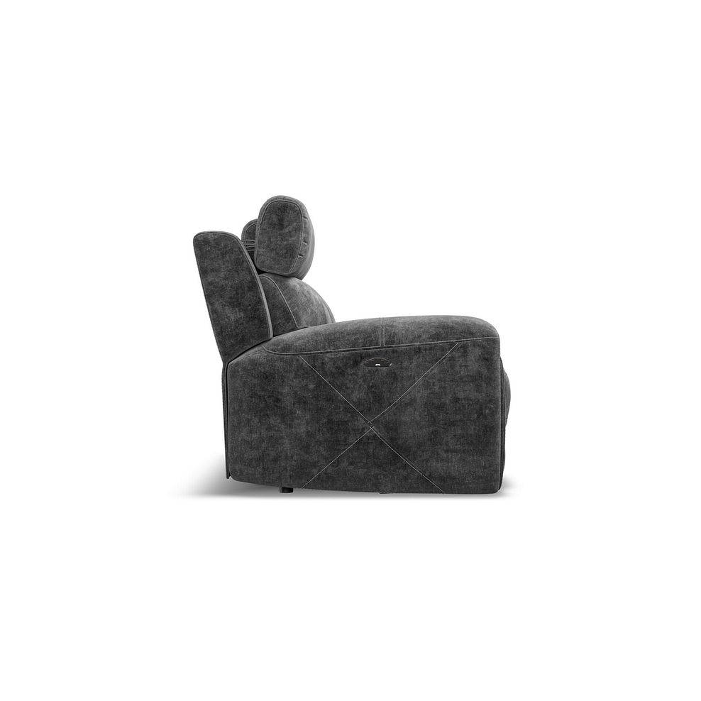 Leo 2 Seater Recliner Sofa with Adjustable Headrests in Descent Charcoal Fabric 7