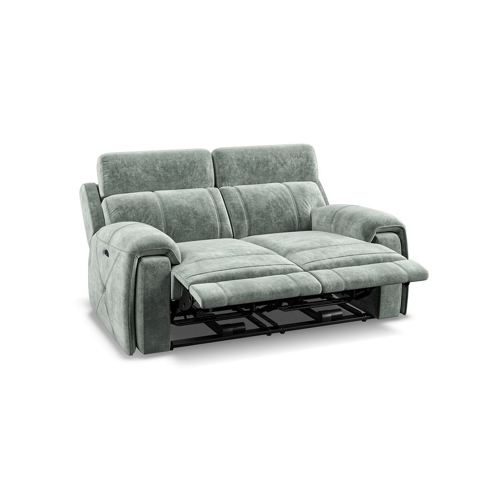 Leo 2 Seater Recliner Sofa with Adjustable Headrests in Descent Pewter Fabric 4