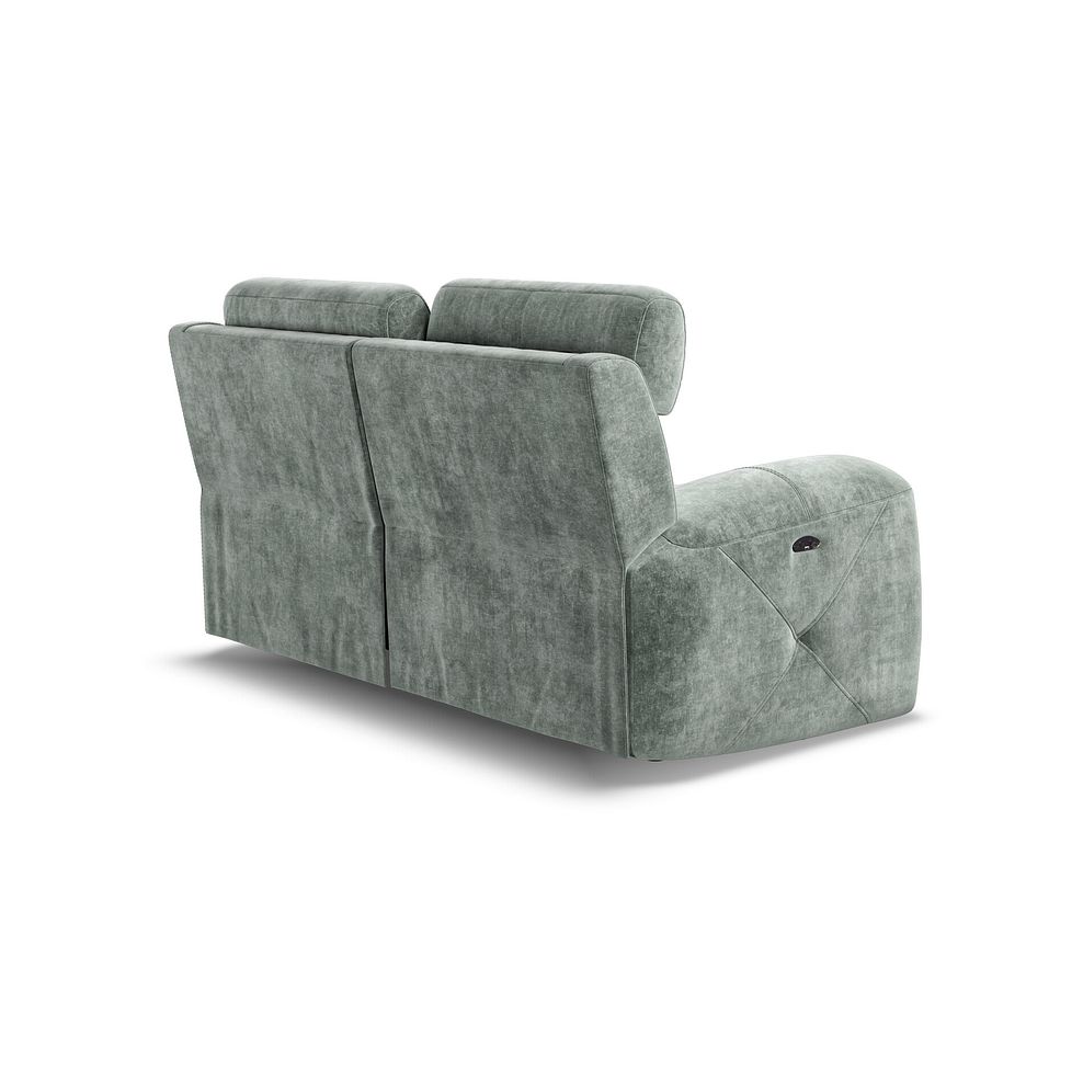 Leo 2 Seater Recliner Sofa with Adjustable Headrests in Descent Pewter Fabric 5