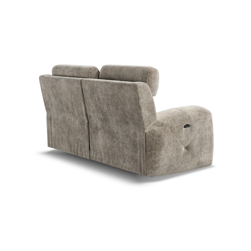 Leo 2 Seater Recliner Sofa with Adjustable Headrests in Descent Taupe Fabric 5