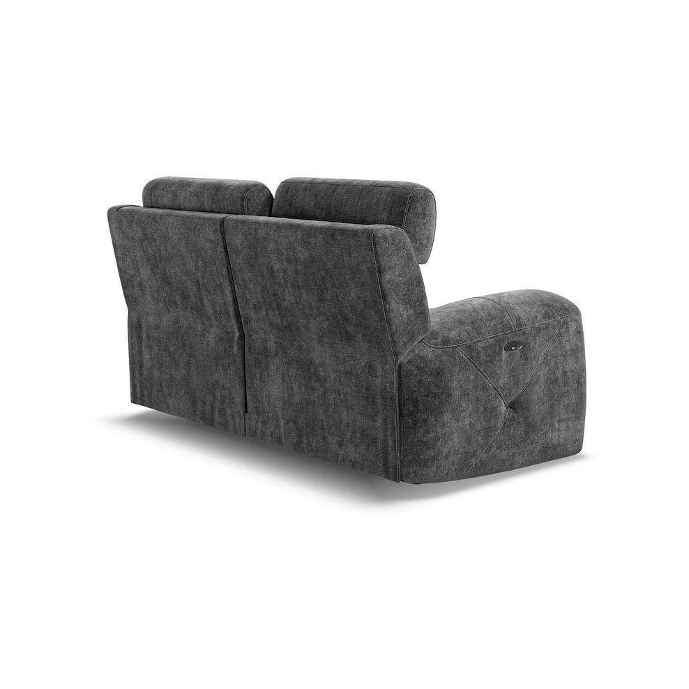 Leo 2 Seater Recliner Sofa with Adjustable Headrests in Descent Charcoal Fabric 6