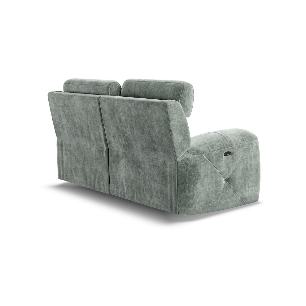Leo 2 Seater Recliner Sofa with Adjustable Headrests in Descent Pewter Fabric 6