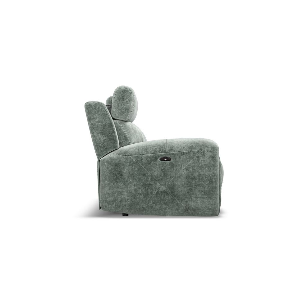 Leo 2 Seater Recliner Sofa with Adjustable Headrests in Descent Pewter Fabric 7