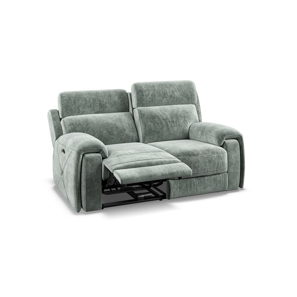 Leo 2 Seater Recliner Sofa with Adjustable Headrests in Descent Pewter Fabric 3