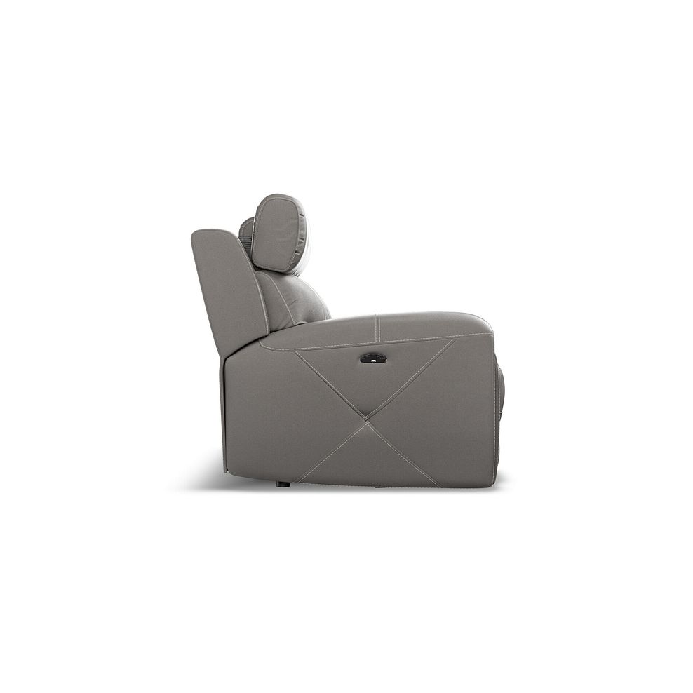 Leo 2 Seater Recliner Sofa with Adjustable Headrests in Elephant Grey Leather 7