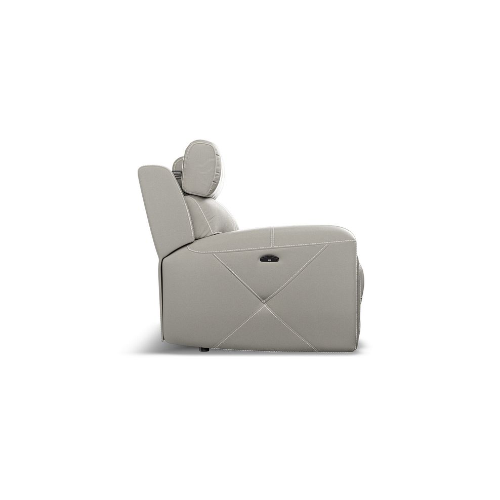 Leo 2 Seater Recliner Sofa with Adjustable Headrests in Taupe Leather 7