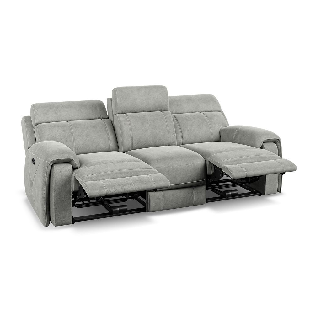Leo 3 Seater Recliner Sofa in Billy Joe Dove Grey Fabric 3