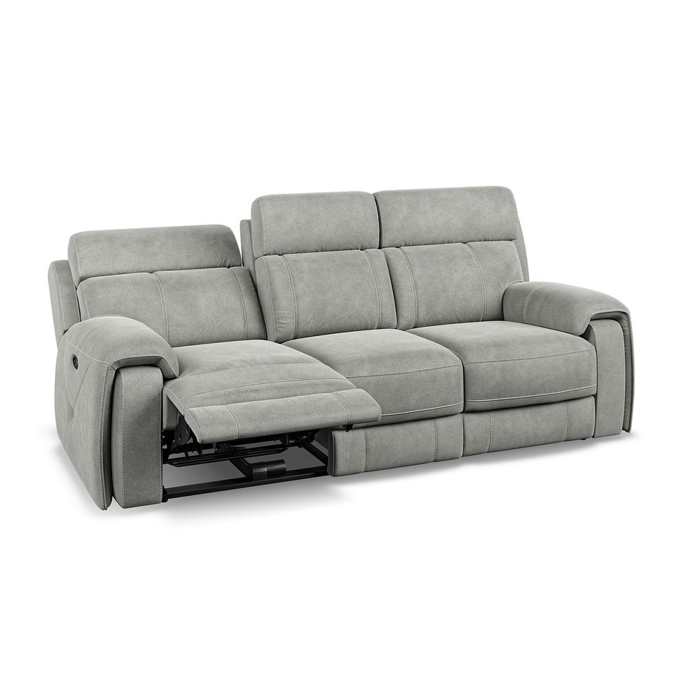 Leo 3 Seater Recliner Sofa in Billy Joe Dove Grey Fabric Thumbnail 5
