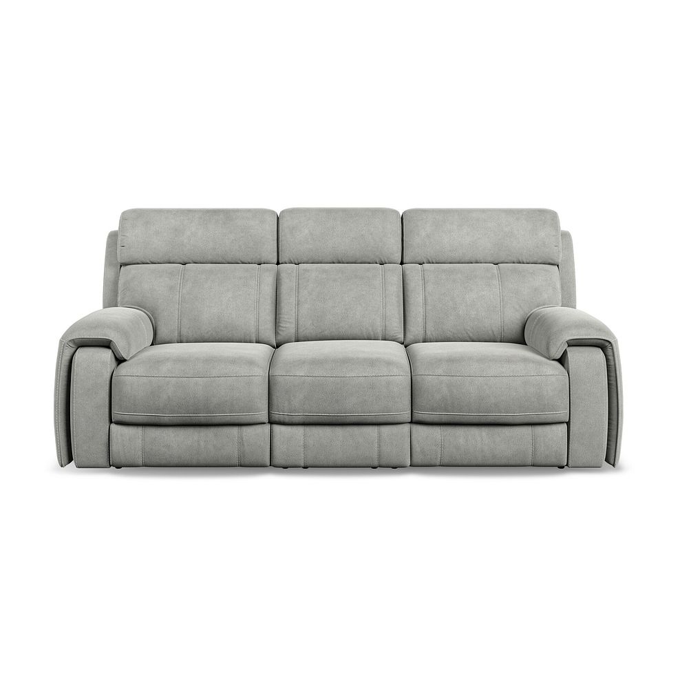Leo 3 Seater Recliner Sofa in Billy Joe Dove Grey Fabric Thumbnail 2