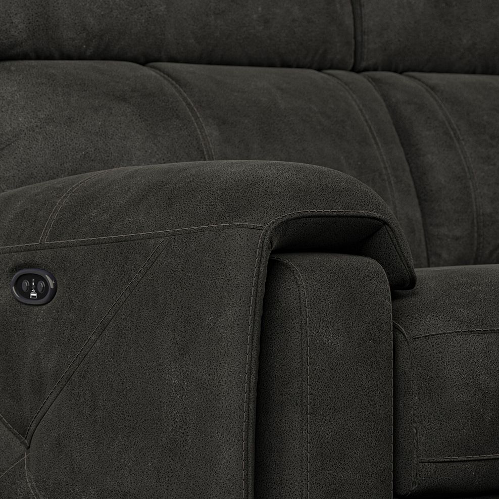 Leo 3 Seater Recliner Sofa in Billy Joe Grey Fabric 10