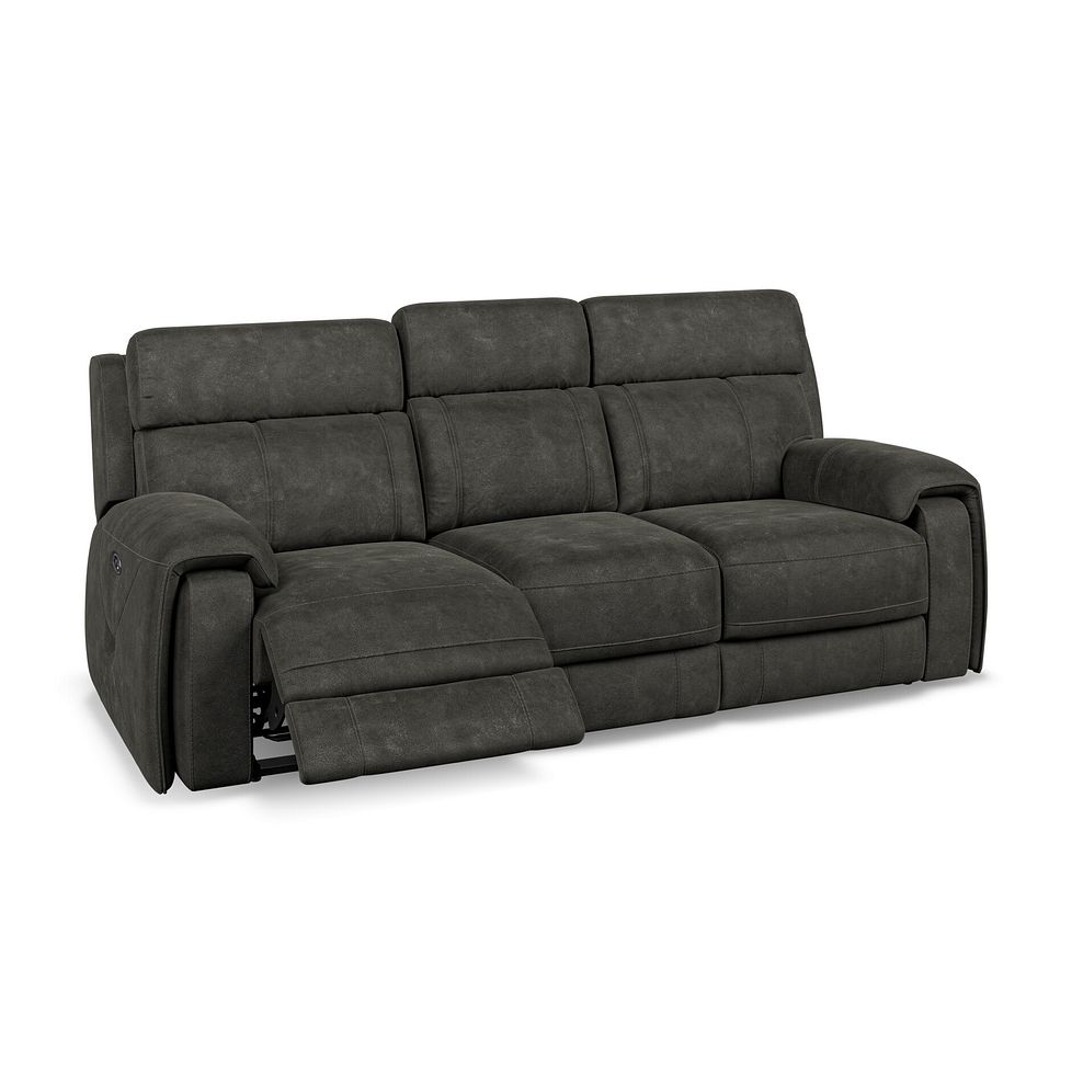 Leo 3 Seater Recliner Sofa in Billy Joe Grey Fabric 2
