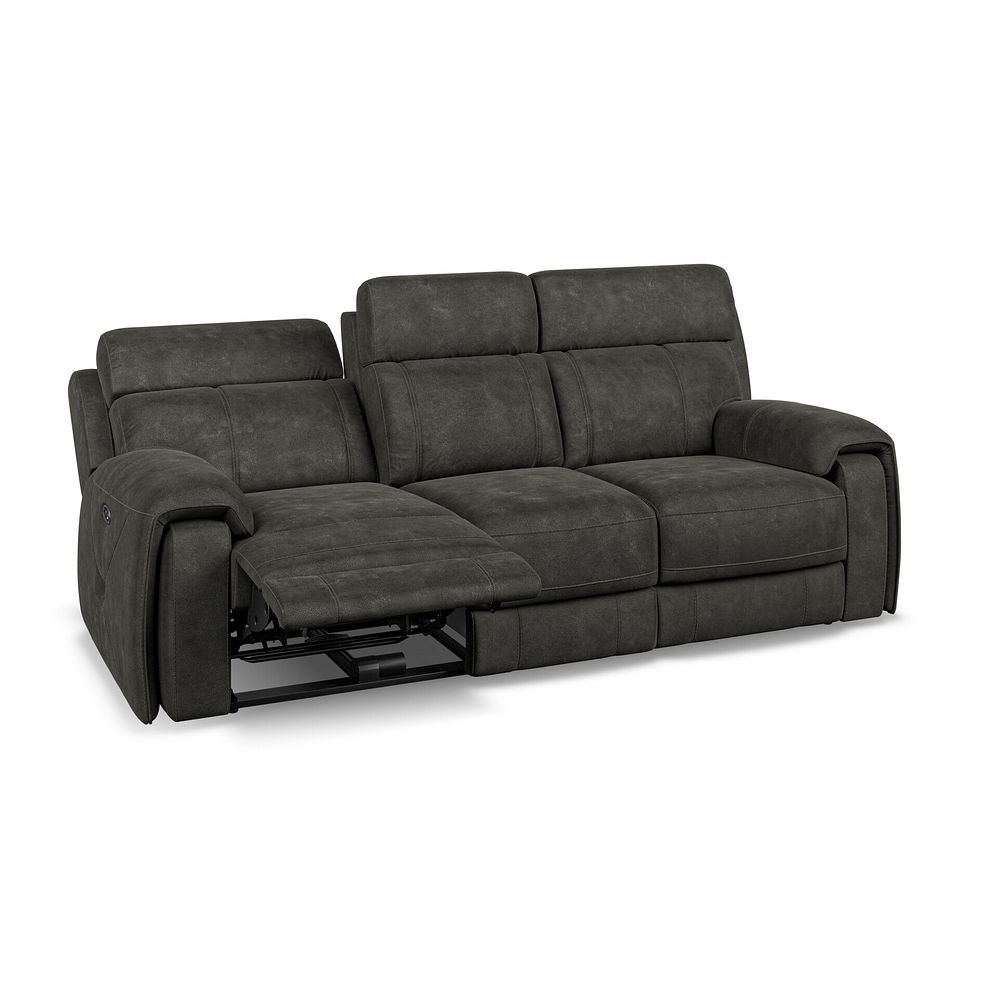 Leo 3 Seater Recliner Sofa in Billy Joe Grey Fabric 5