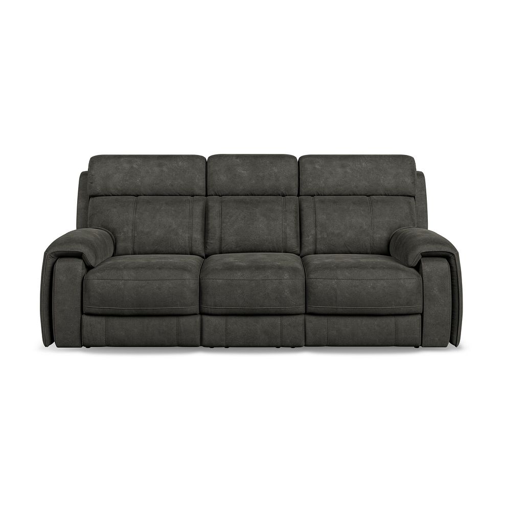 Leo 3 Seater Recliner Sofa in Billy Joe Grey Fabric 2