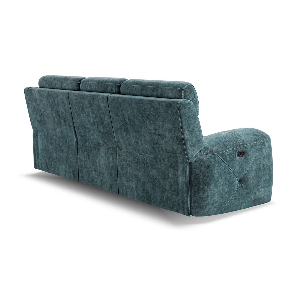 Leo 3 Seater Recliner Sofa in Descent Blue Fabric 5