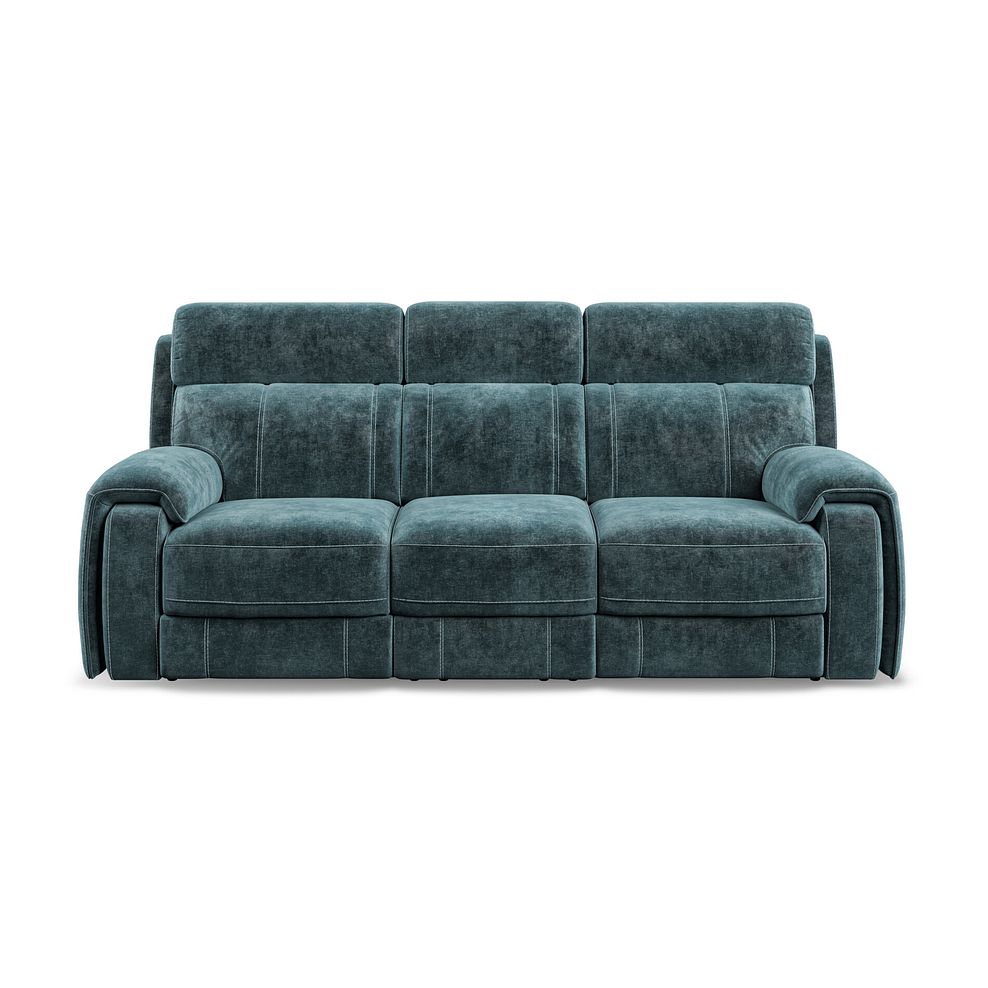 Leo 3 Seater Recliner Sofa in Descent Blue Fabric 6