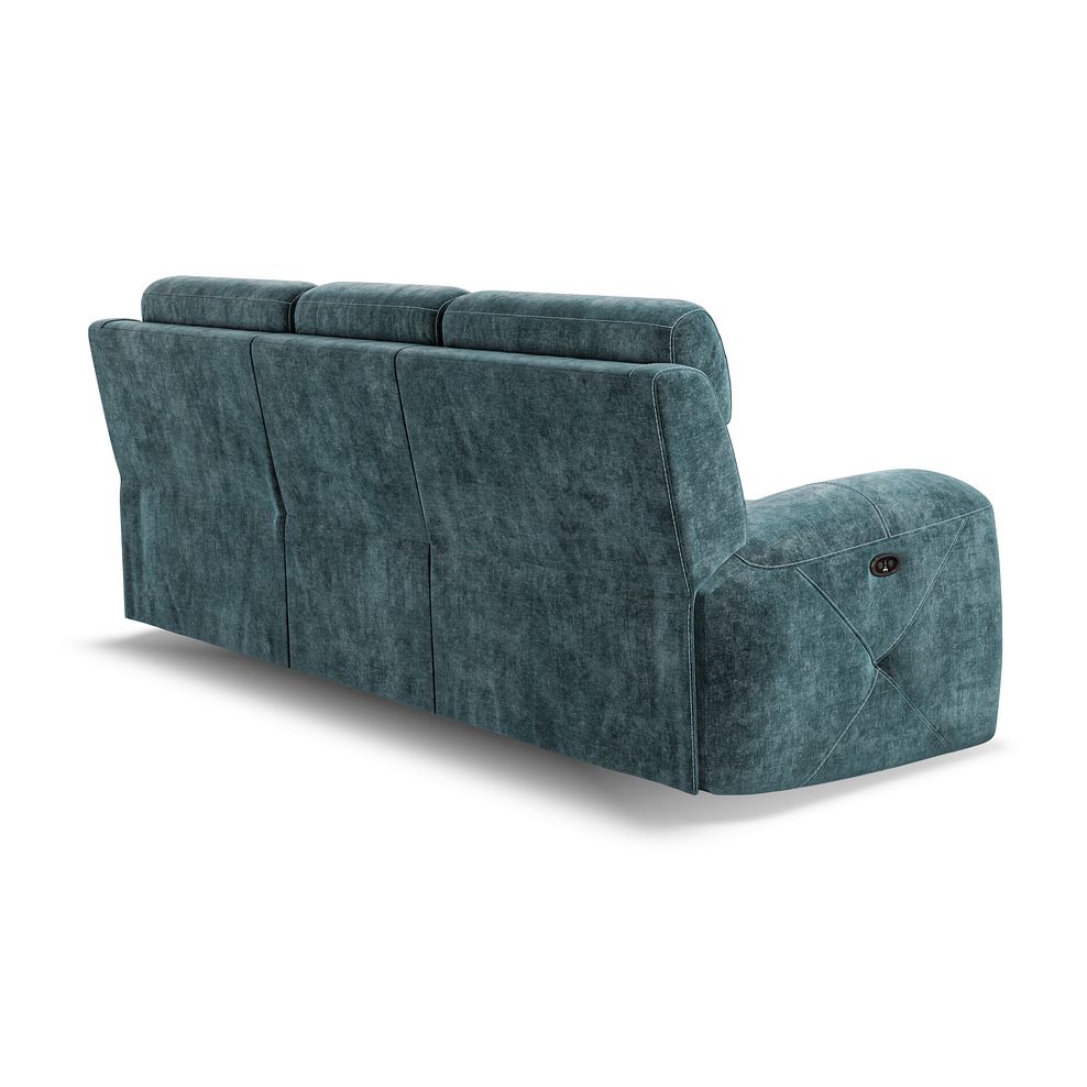 Leo 3 Seater Recliner Sofa in Descent Blue Fabric 6