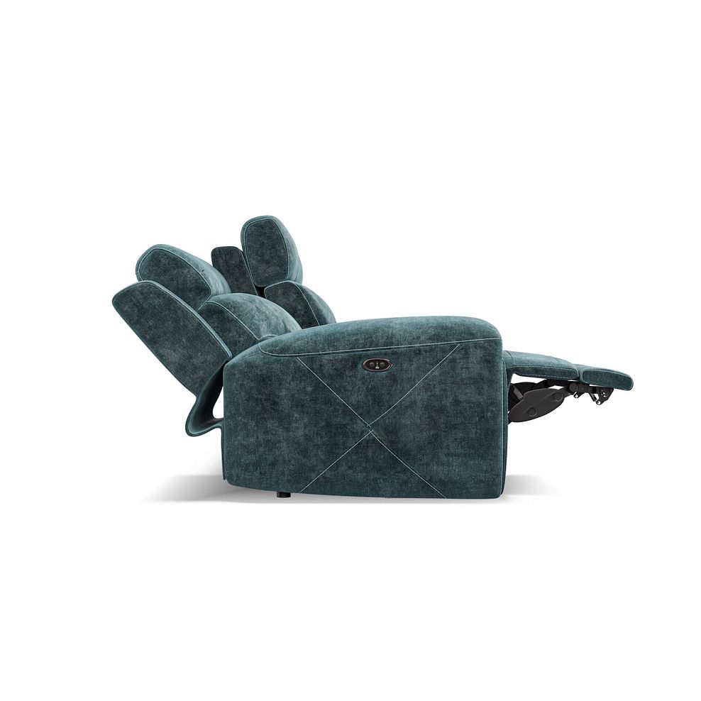 Leo 3 Seater Recliner Sofa in Descent Blue Fabric 8