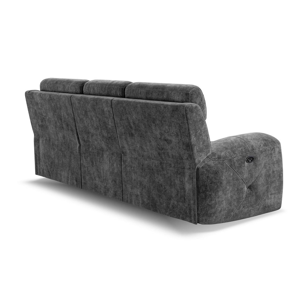 Leo 3 Seater Recliner Sofa in Descent Charcoal Fabric 8