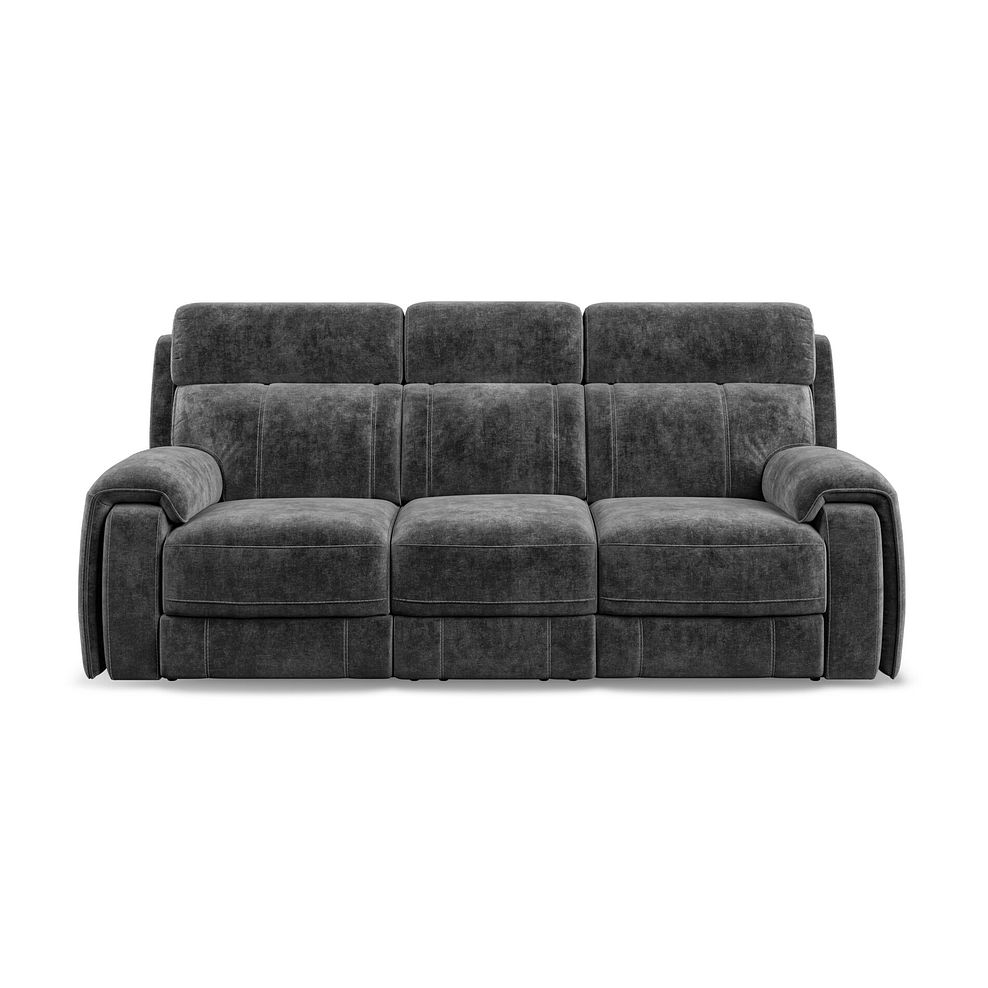Leo 3 Seater Recliner Sofa in Descent Charcoal Fabric 9