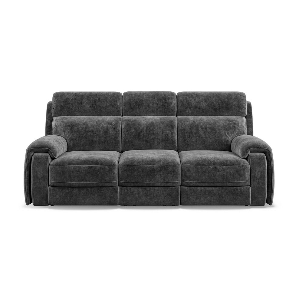 Leo 3 Seater Recliner Sofa in Descent Charcoal Fabric 8