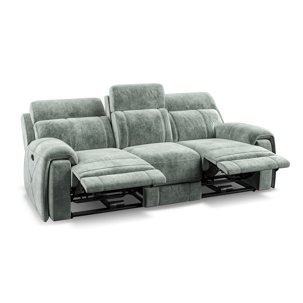 Leo 3 Seater Recliner Sofa in Descent Pewter Fabric 4