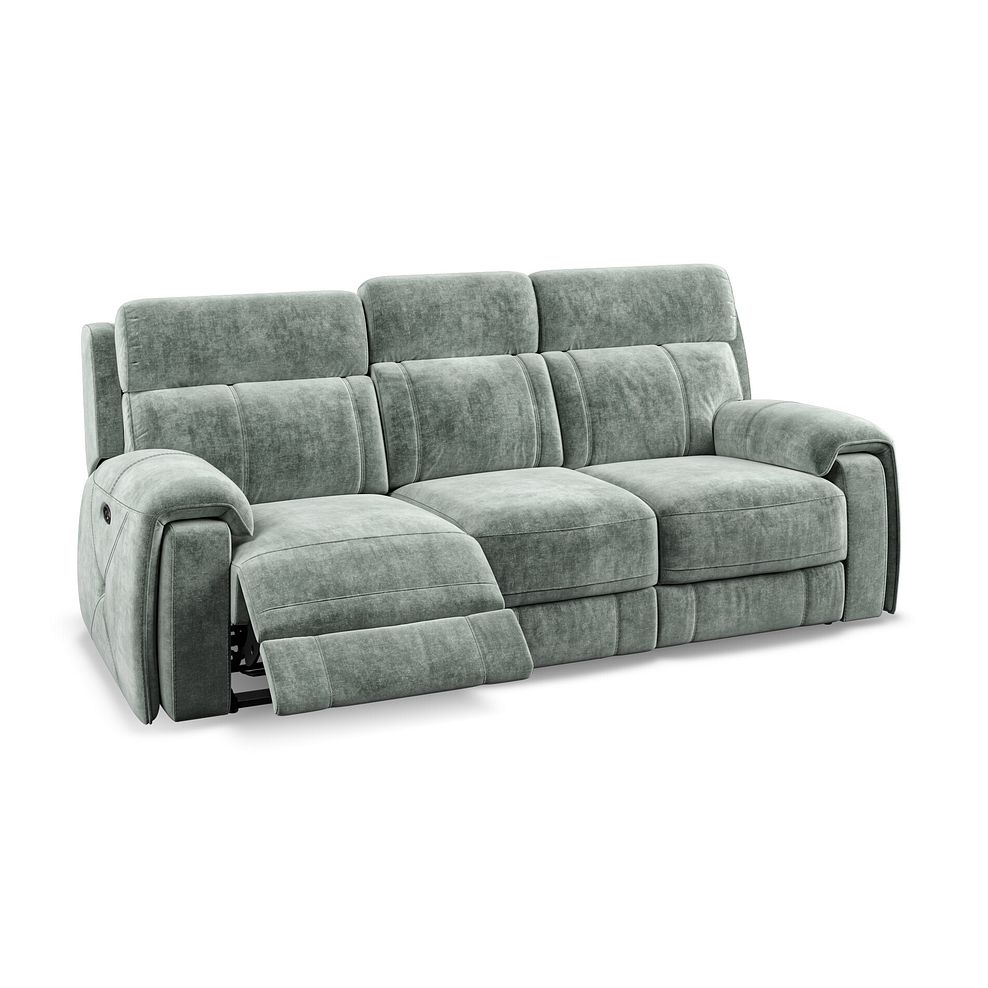Leo 3 Seater Recliner Sofa in Descent Pewter Fabric 2