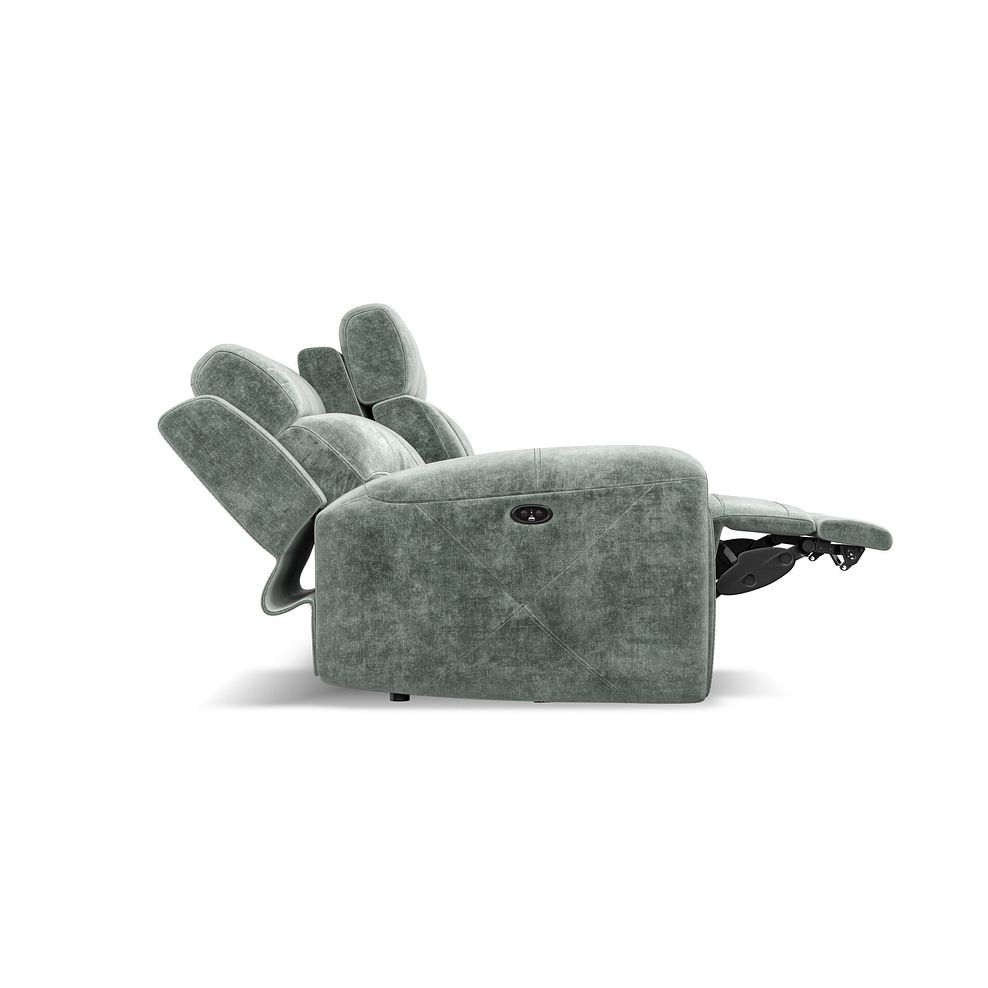 Leo 3 Seater Recliner Sofa in Descent Pewter Fabric 8