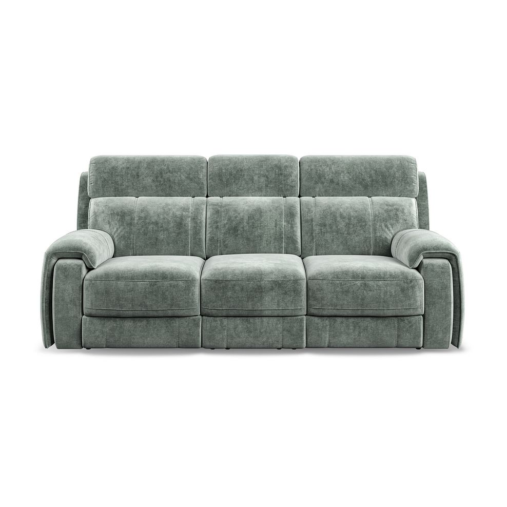 Leo 3 Seater Recliner Sofa in Descent Pewter Fabric Thumbnail 2