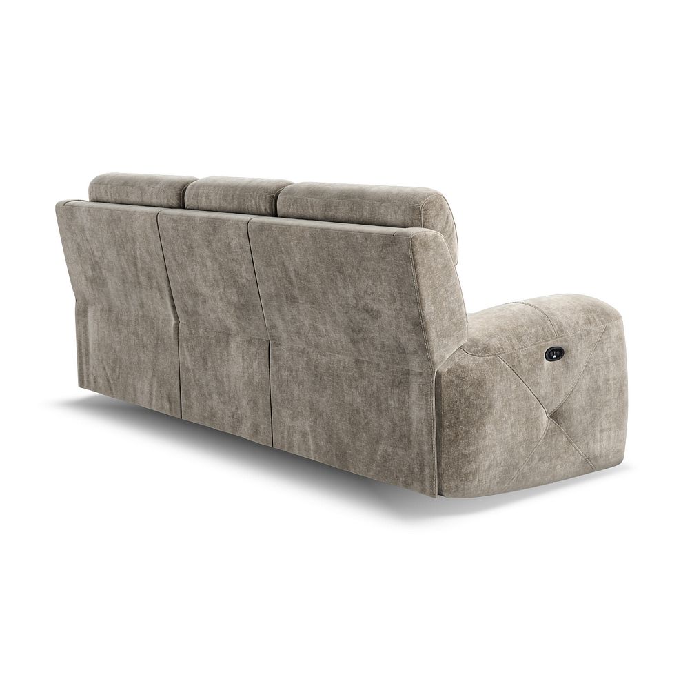 Leo 3 Seater Recliner Sofa in Descent Taupe Fabric Thumbnail 5