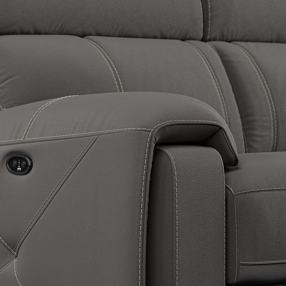 Leo 3 Seater Recliner Sofa in Elephant Grey Leather 10
