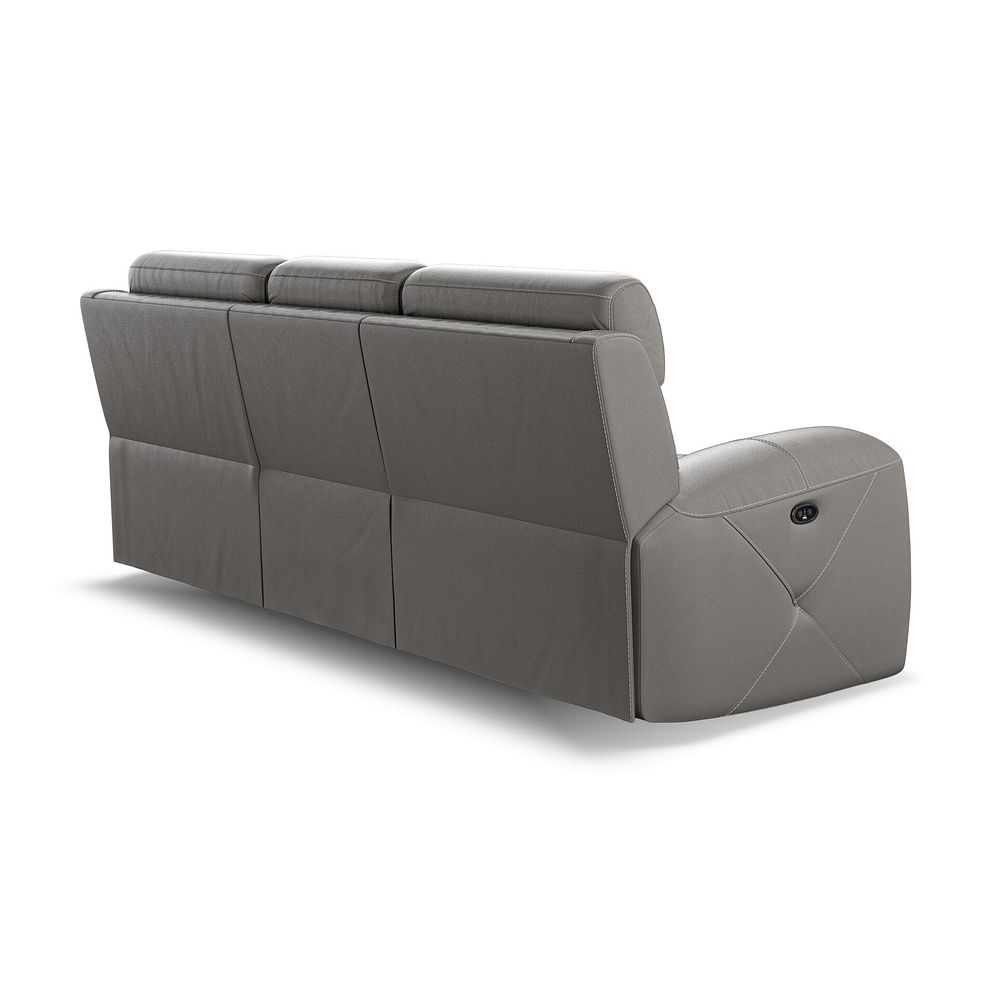 Leo 3 Seater Recliner Sofa in Elephant Grey Leather 5