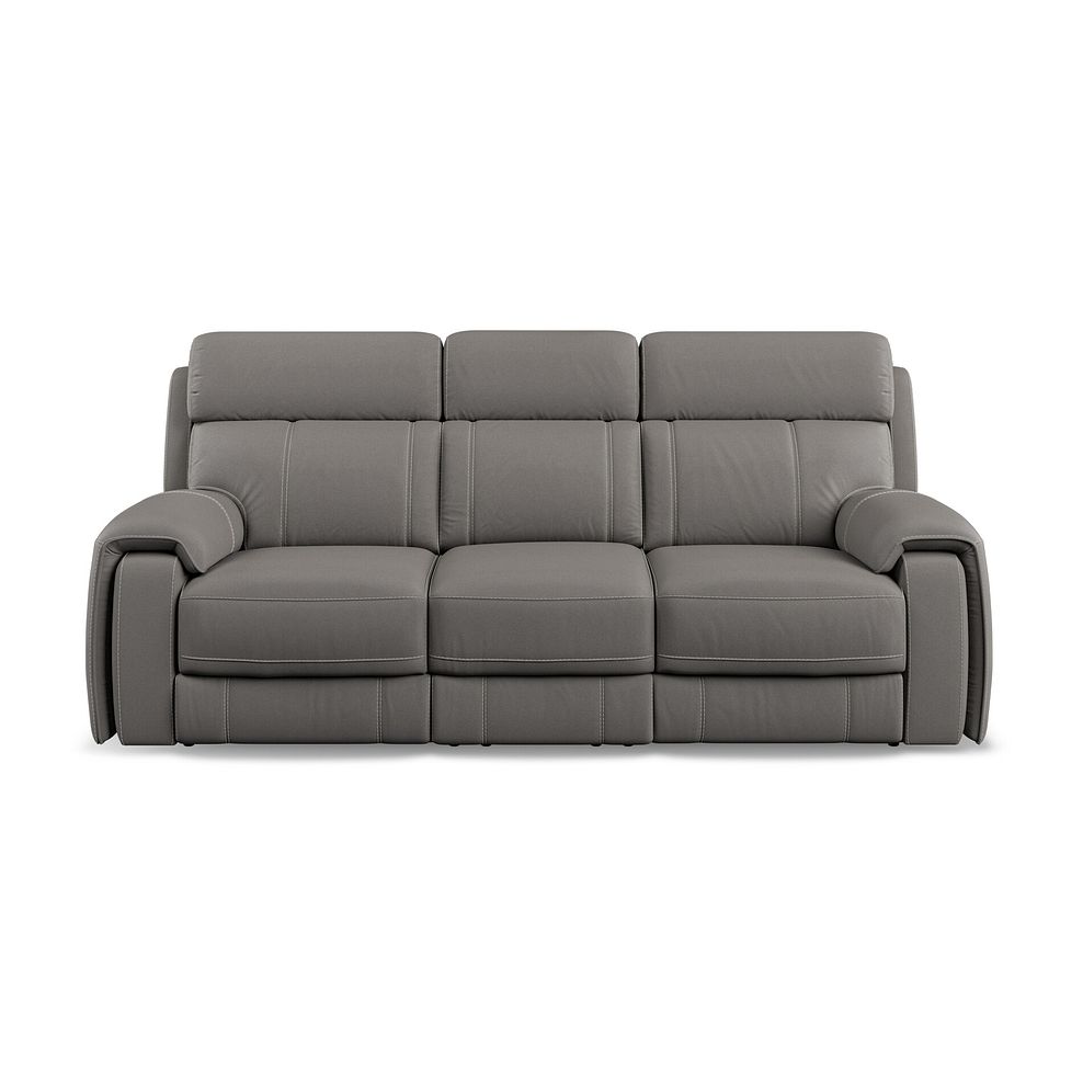 Leo 3 Seater Recliner Sofa in Elephant Grey Leather 6