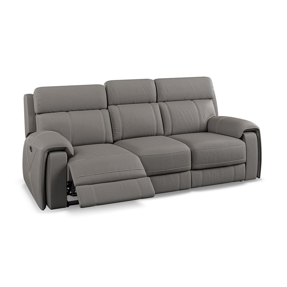 Leo 3 Seater Recliner Sofa in Elephant Grey Leather 4