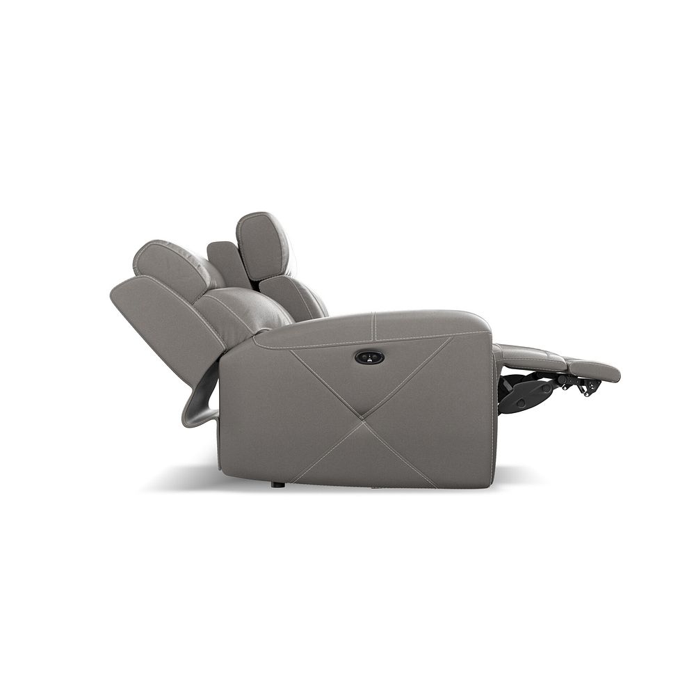 Leo 3 Seater Recliner Sofa in Elephant Grey Leather 8