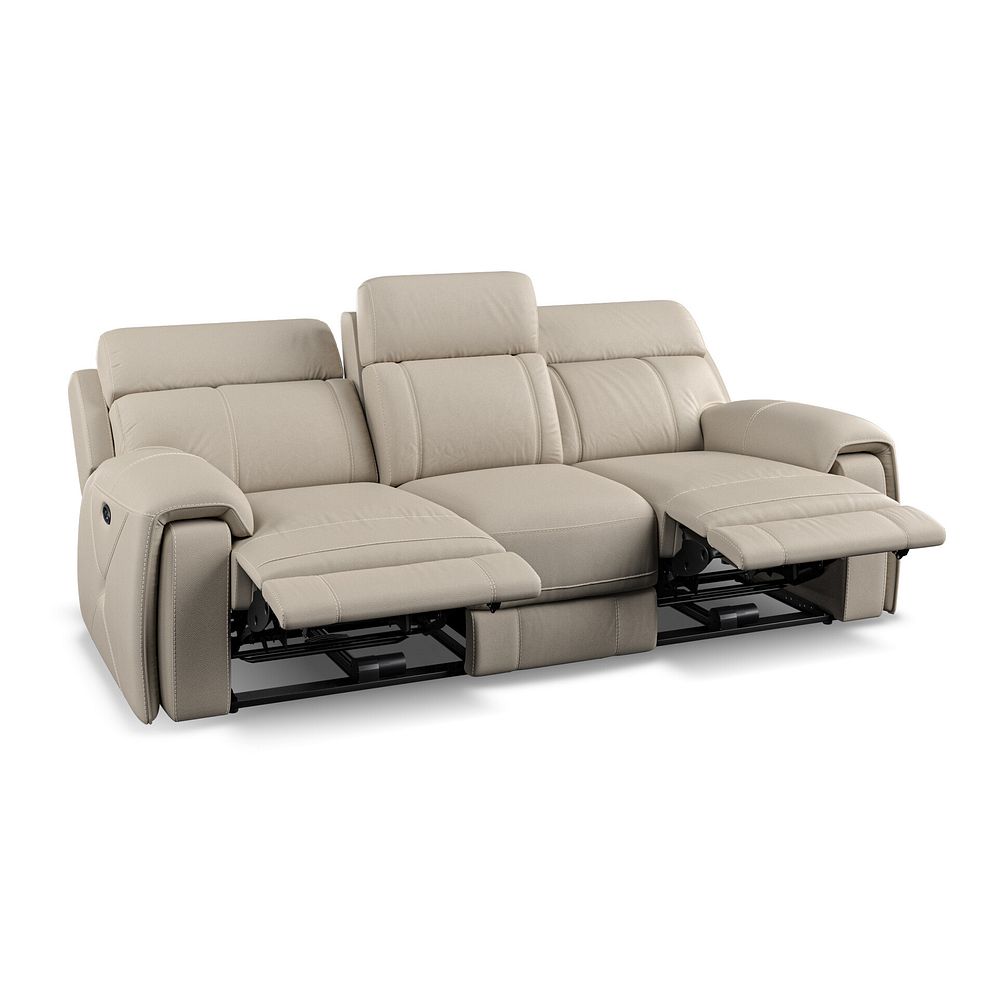 Leo 3 Seater Recliner Sofa in Pebble Leather 4