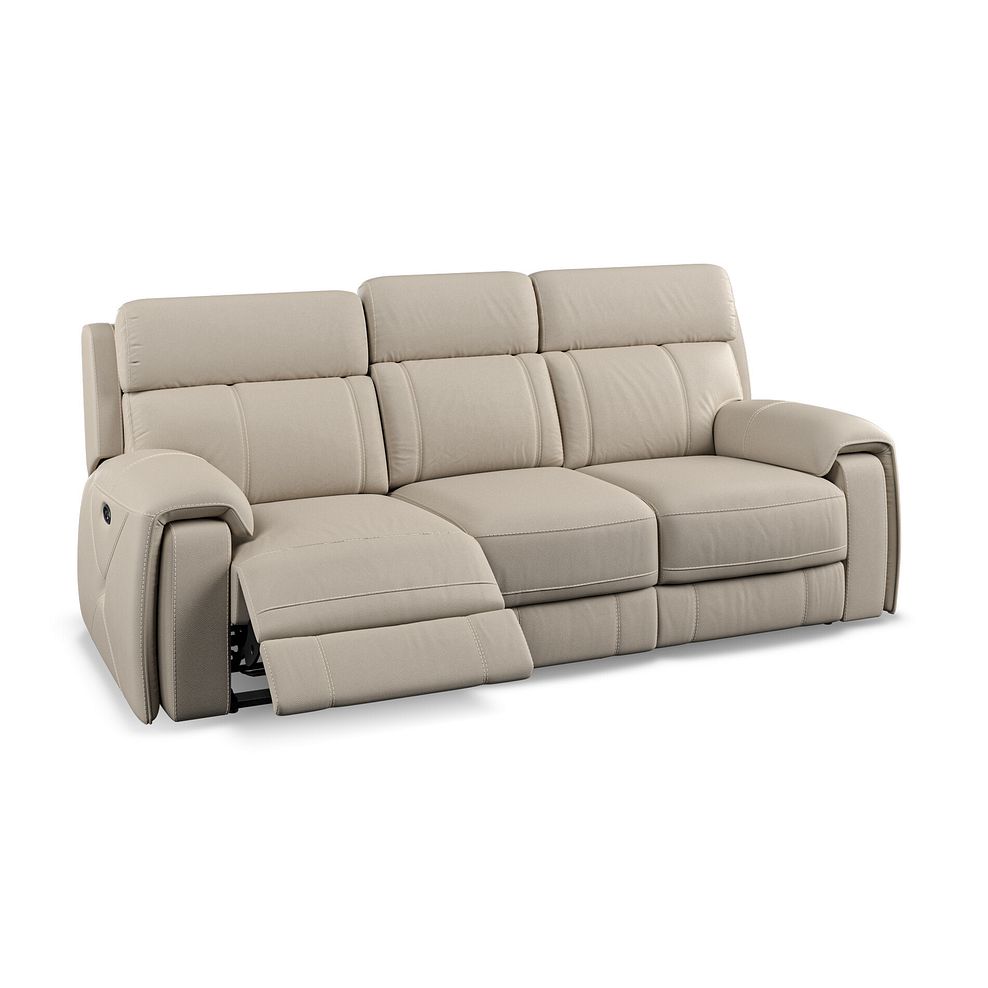 Leo 3 Seater Recliner Sofa in Pebble Leather 2