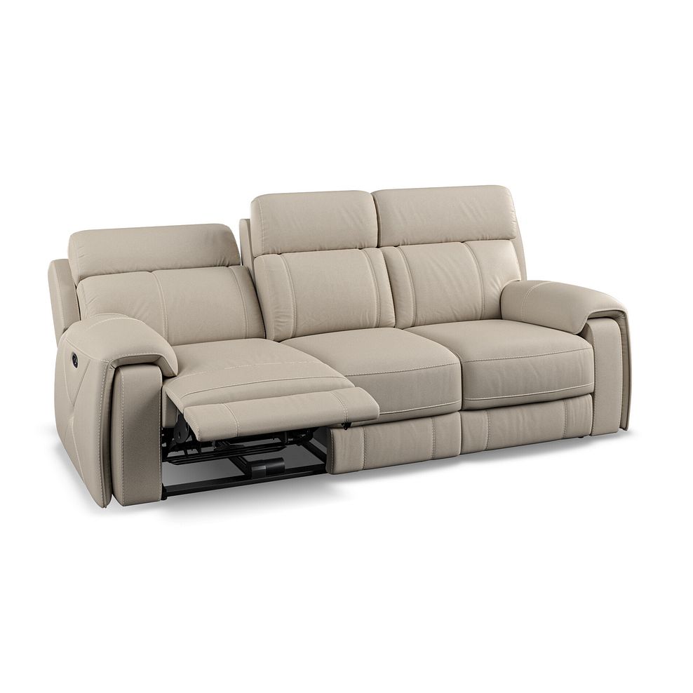Leo 3 Seater Recliner Sofa in Pebble Leather 3