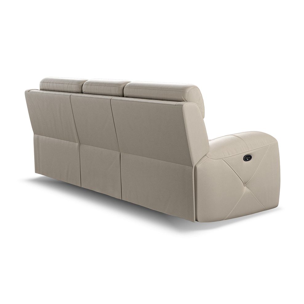 Leo 3 Seater Recliner Sofa in Pebble Leather 5