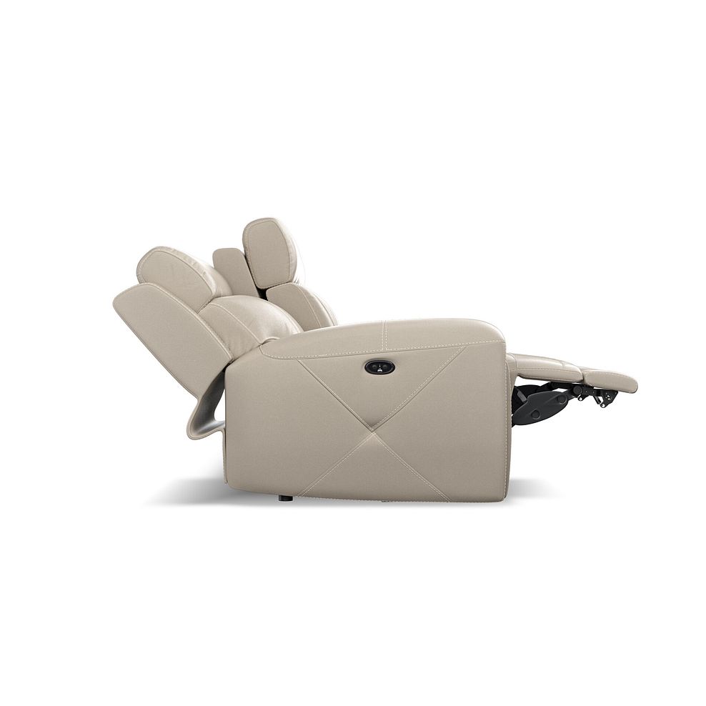 Leo 3 Seater Recliner Sofa in Pebble Leather 8