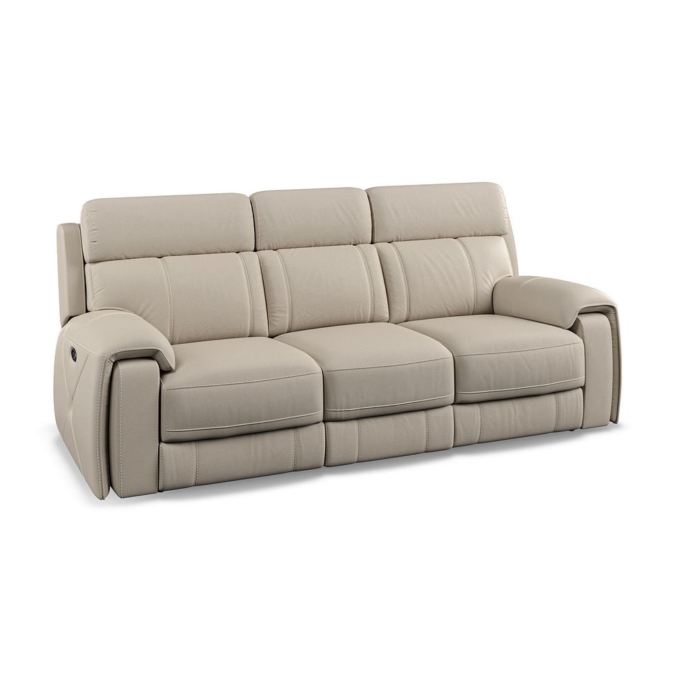 Leo 3 Seater Recliner Sofa in Pebble Leather 1