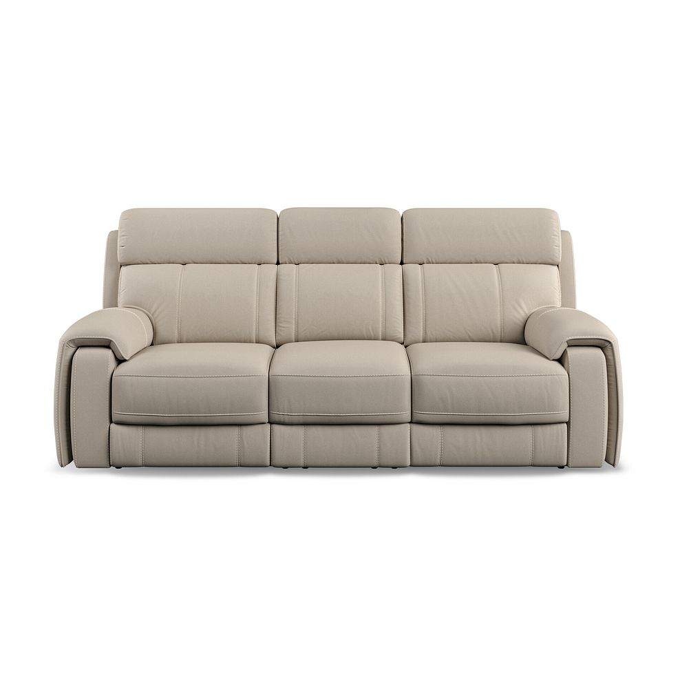 Leo 3 Seater Recliner Sofa in Pebble Leather Thumbnail 2
