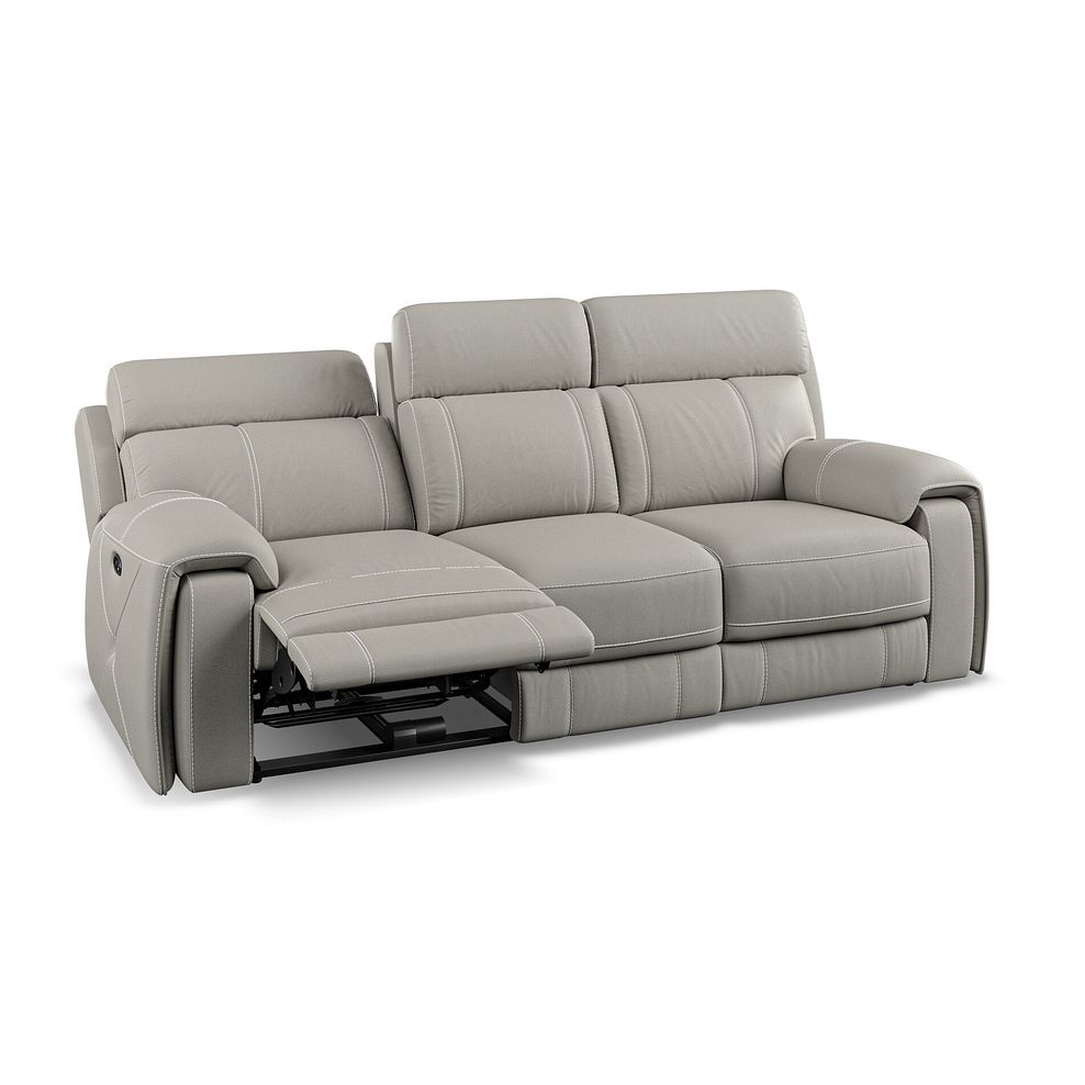 Leo 3 Seater Recliner Sofa in Taupe Leather 5