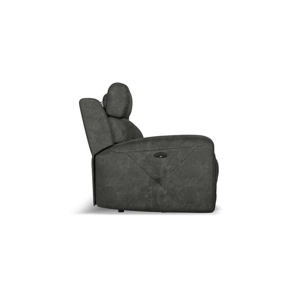 Leo 3 Seater Recliner Sofa with Adjustable Headrests in Billy Joe Grey Fabric 6
