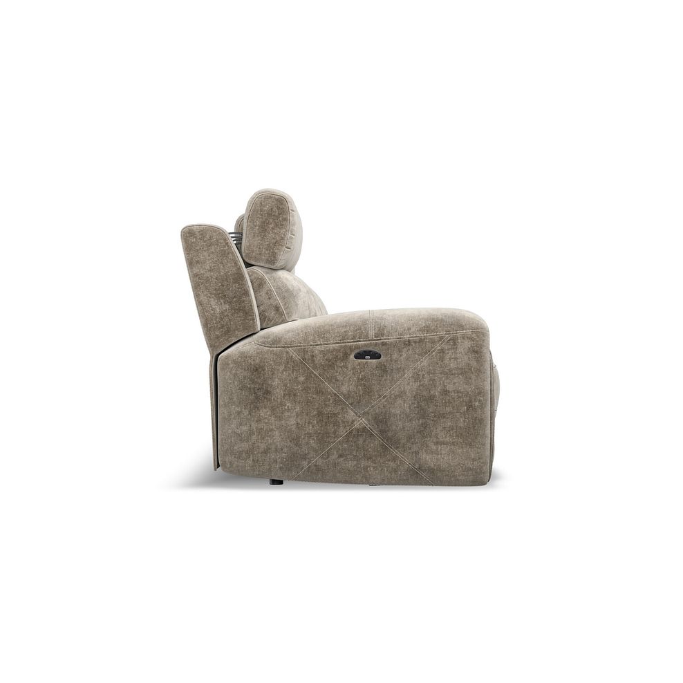 Leo 3 Seater Recliner Sofa with Adjustable Headrests in Descent Taupe Fabric 7